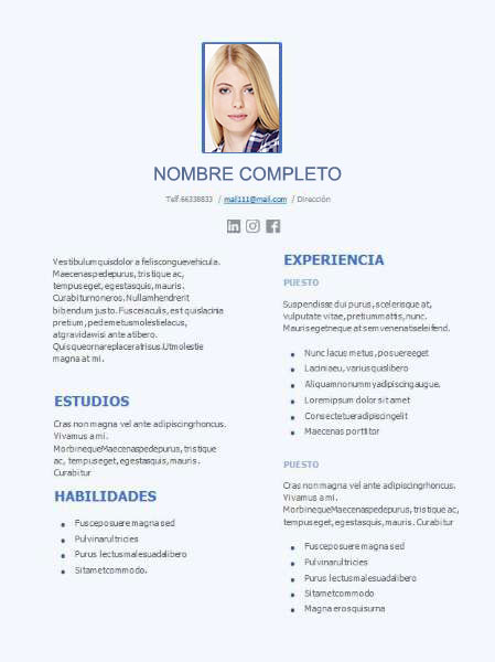 plantilla currículum especialista en capacitación y desarrollo